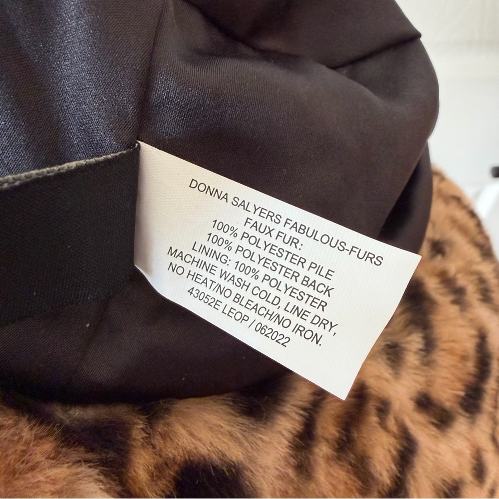 Fabulous Furs Faux Fur Leopard Print Bucket Hat - Brown - Picture 4 of 4